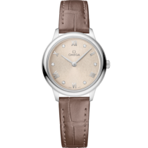 De Ville 27.5 mm, steel on leather strap - 434.13.28.60.59.001