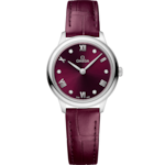 De Ville 27.5 mm, steel on leather strap - 434.13.28.60.61.001