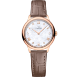 De Ville 27.5 mm, Sedna™ gold on leather strap - 434.53.28.60.55.001