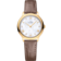 De Ville 27.5 mm, yellow gold on leather strap - 434.53.28.60.55.002