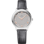 De Ville 30 mm, steel on leather strap - 434.13.30.60.56.001