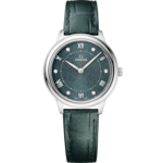 De Ville 30 mm, steel on leather strap - 434.13.30.60.60.001