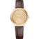 De Ville 30 mm, steel - yellow gold on leather strap - 434.23.30.60.58.001