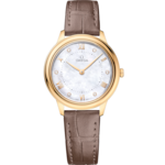 De Ville 30 mm, yellow gold on leather strap - 434.53.30.60.55.002