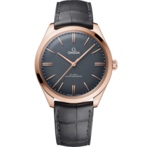 De Ville Trésor 40 mm, Sedna™ gold on leather strap - 435.53.40.21.06.001