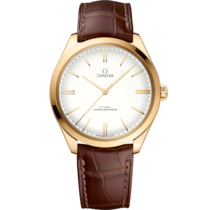 De Ville Trésor 40 mm, yellow gold on leather strap - 435.53.40.21.09.001