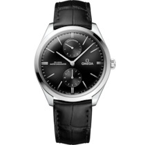 De Ville 40 mm, steel on leather strap - 435.13.40.22.01.001