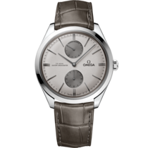 De Ville 40 mm, steel on leather strap - 435.13.40.22.06.001