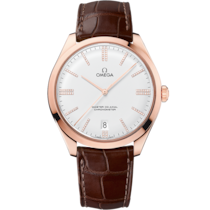 De Ville Trésor 40 mm, Sedna™ gold on leather strap - 432.53.40.21.52.002