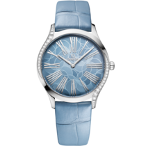 Blue dial watch on Steel case with Alligator bracelet - De Ville Trésor 36 mm, Steel on Alligator - 428.18.36.60.03.002