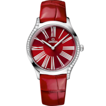 De Ville 36 mm, steel on leather strap - 428.18.36.60.11.002