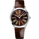 De Ville 36 mm, steel on leather strap - 428.18.36.60.13.001