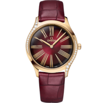 De Ville Trésor 36 mm, Moonshine™ gold on leather strap - 428.58.36.60.11.001