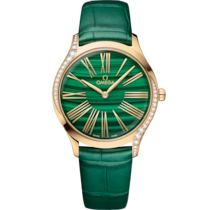 De Ville Trésor 36 mm, Moonshine™ gold on leather strap - 428.58.36.60.99.001