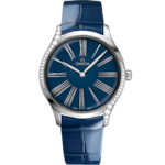 De Ville 39 mm, steel on leather strap - 428.18.39.60.03.001