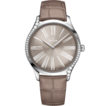 De Ville 39 mm, steel on leather strap - 428.18.39.60.13.001