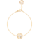 Omega Flower 手鏈/手鐲/手帶, 18K黃金, 蛋面切割珍珠貝母 - B603BB0700105