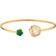 Omega Flower Bracelet, 18K yellow gold, Malachite cabochon, Mother-of-pearl cabochon - B603BB0700102