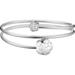 Omega Flower Bracelet, 18K white gold, Diamonds, Mother-of-pearl cabochon - B603BC0600100
