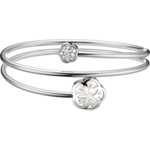 Omega Flower Bracelet, 18K white gold, Diamonds, Mother-of-pearl cabochon - B603BC0600100