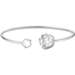 Omega Flower 18K white gold and two Mother-of-Pearl cabochons with engraving on the back - B603BC0700100