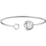 Omega Flower Bracelet, Mother-of-pearl cabochon, 18K white gold - B603BC0700100