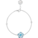 Omega Flower Bracelet, Mother-of-pearl cabochon, Turquoise cabochon, 18K white gold - B603BC0700505