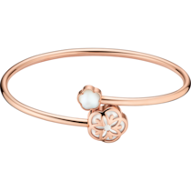 Omega Flower 18K red gold and two Mother-of-Pearl cabochons with engraving on the back - B603BG0700200