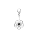 Omega Flower 吊飾, 18K白金, 黑瑪瑙珠 - M39BCA0201505