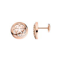 Omega Flower Earring, 18K red gold, Mother-of-pearl cabochon - E54BGA0204002