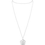 Omega Flower 頸鏈, 18K白金, 鑽石, 蛋面切割珍珠貝母 - L603BC0400105