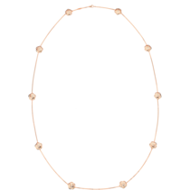 Omega Flower Necklace, 18K red gold, Mother-of-pearl cabochon - N81BGA0204005