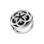 Omega Flower Ring, 18K white gold, Diamonds - R46BCA02015XX