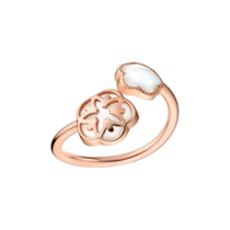 Omega Flower Ring, 18K red gold, Mother-of-pearl cabochon - R603BG07002XX