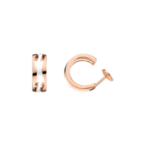 Ladymatic Earring, 18K red gold, White ceramic - E604CK0000105