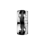 Ladymatic 吊墜, 18K白金, 黑色陶瓷, 鑽石 - P604CL0100105