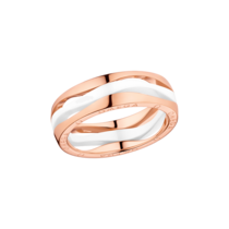 Ladymatic Ring, 18K red gold, White ceramic - R604CK00001XX