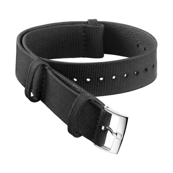 NATO strap Coated nylon fabric, black - 031ZSZ002063