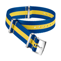 NATO strap - Polyamide 3-stripe blue and yellow strap - 031CWZ010660