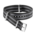 NATO strap - Polyamide 5-stripe black & grey strap - 031ZSZ002045