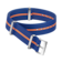 NATO strap - Polyamide blue strap with orange stripe - 031CWZ014697