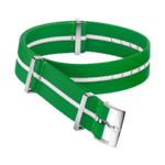 NATO strap - Polyamide green strap with white stripe - 031CWZ014689