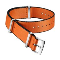 NATO strap - Polyamide orange strap with black borders - 031CWZ010648