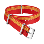 NATO strap - Polyamide red strap with yellow stripes - 031CWZ010620