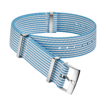 NATO strap - Polyamide striped blue and white strap - 031CWZ010682
