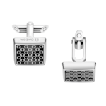 Omegamania Cufflinks, Stainless steel, Translucent resin - CA02ST0001405