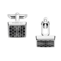 Omegamania Cufflinks, Stainless steel, Translucent resin - CA02ST0001405