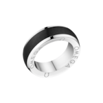 Omegamania 戒指, 黑色陶瓷, 不銹鋼 - RA02CC00001XX