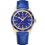 Seamaster 41 mm, yellow gold on leather strap - 234.63.41.21.99.002