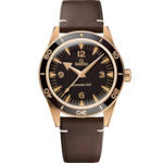 Seamaster 41 mm, Bronze gold on leather strap - 234.92.41.21.10.001